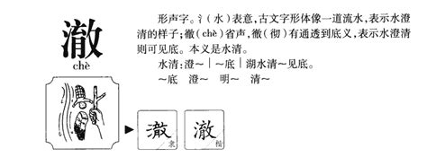 澈意思|澈：澈的意思/造詞/解釋/注音